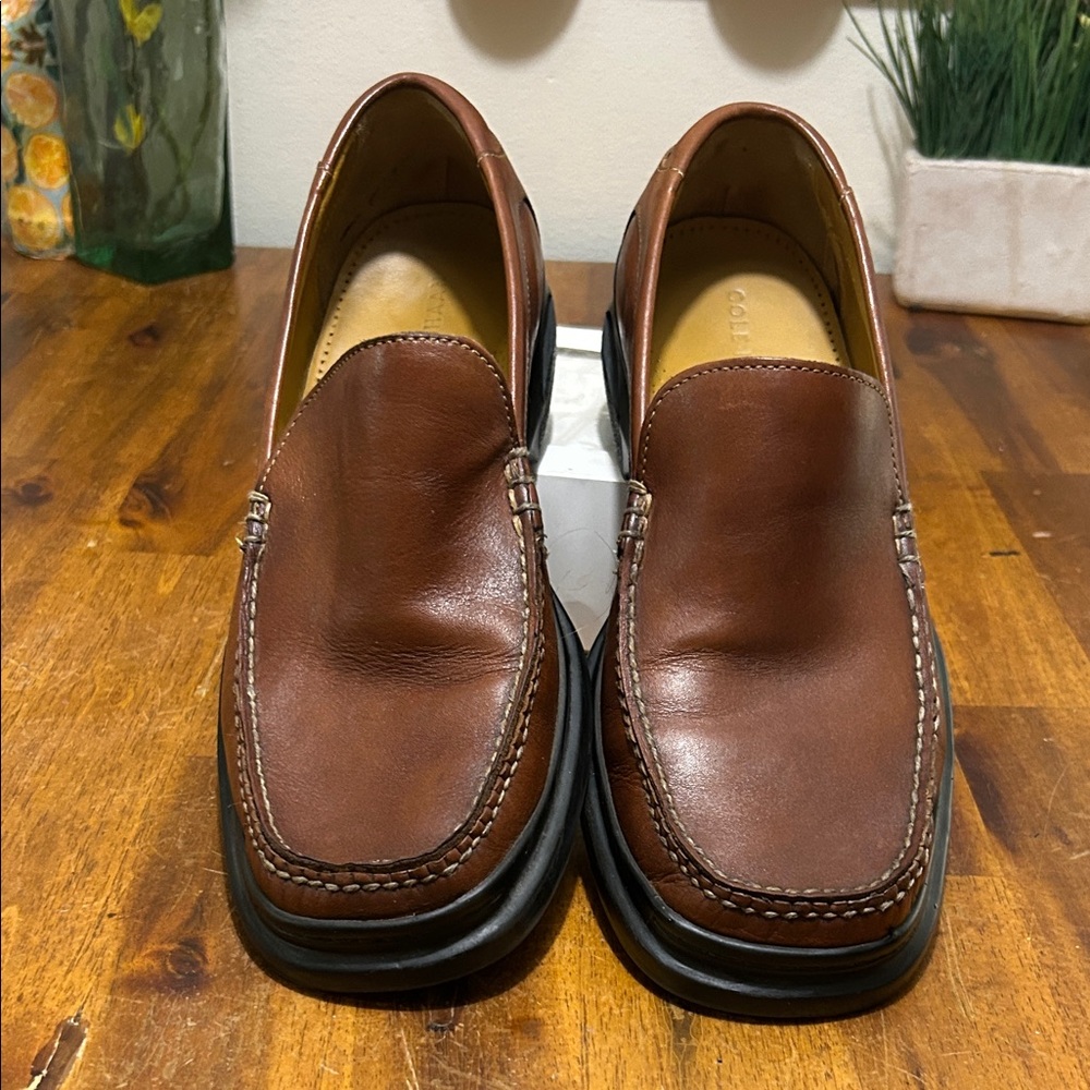 Cole Haan Nike Air Men's Brown Leather Slip On  Loafers..10.5 #07284